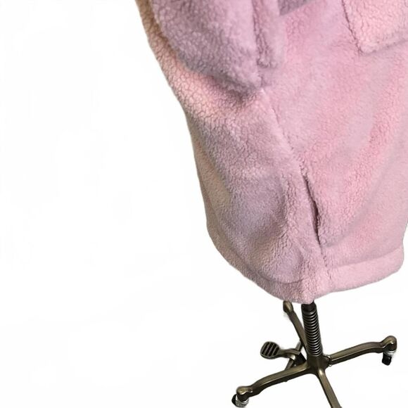 Brand New Zesica Women's Medium Pink Plush Teddy Button Up Jacket Coat - Picture 4 of 13